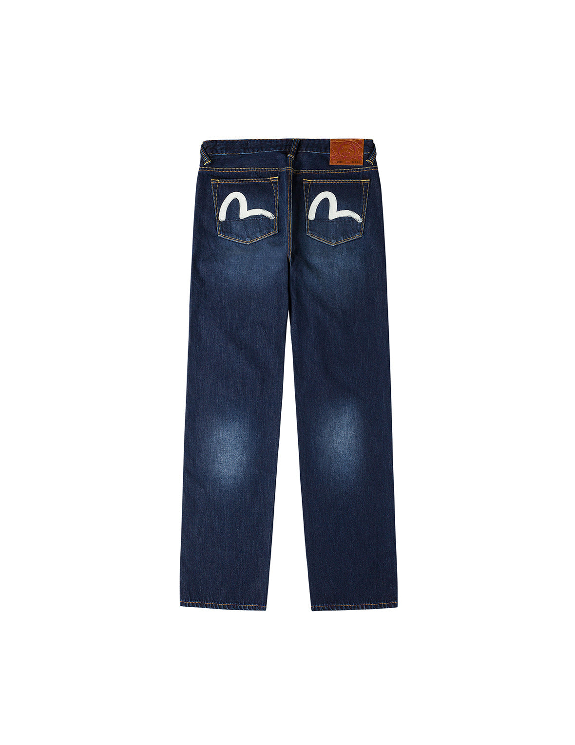 Ecru Brushstoke Seagull Print Regular Fit Jeans #2020